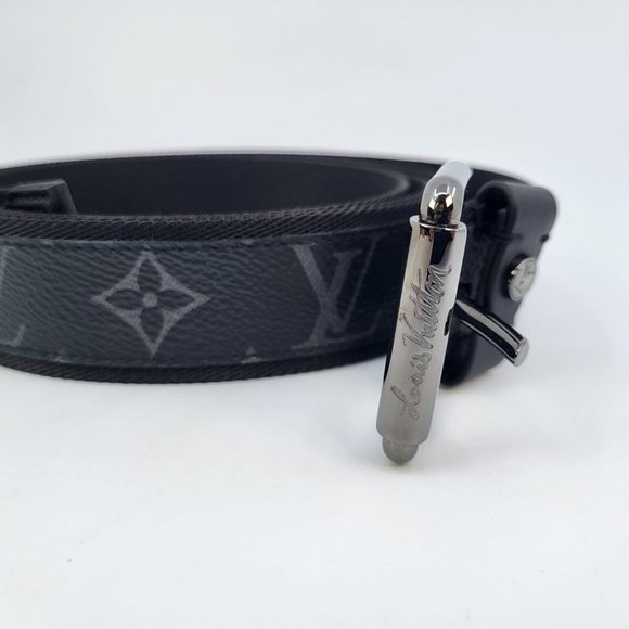 Louis Vuitton Men's Monogram Eclipse Signature Extra Long Belt - Picture 5 of 15